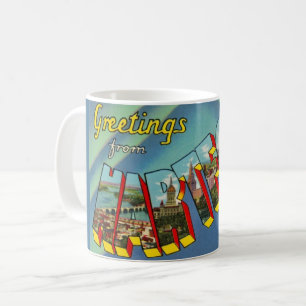 Colourful Vintage Hartford  Connecticut Mug
