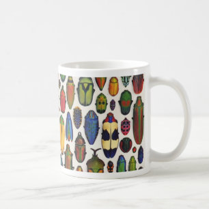 Colourful Vintage Illustrated Beetles Coffee Mug