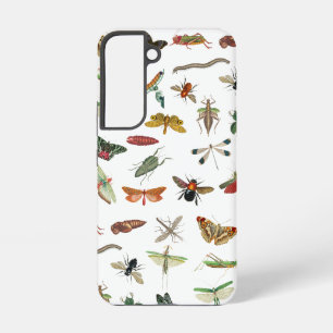 Colourful Vintage Insect Illustration Pattern  Samsung Galaxy Case