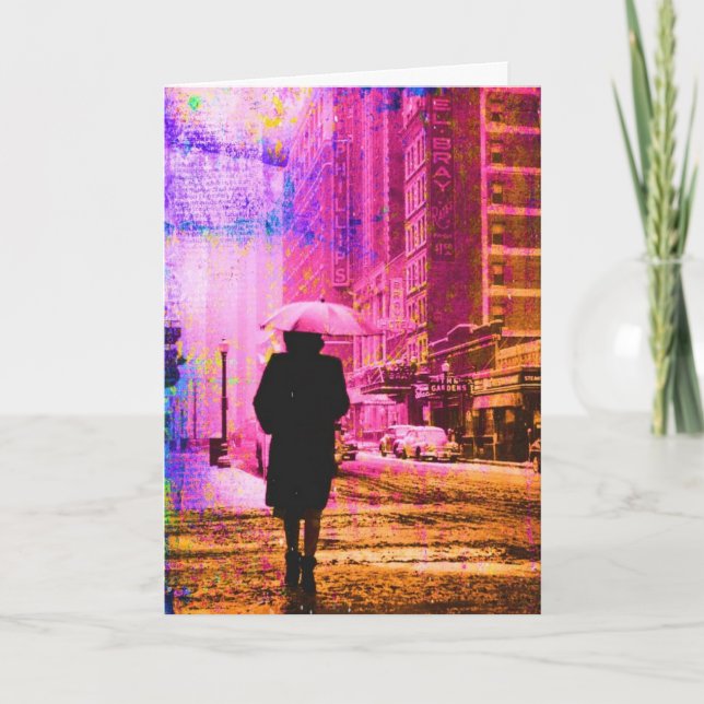 Colourful Vintage Kansas City, German Birthday Card (Front)