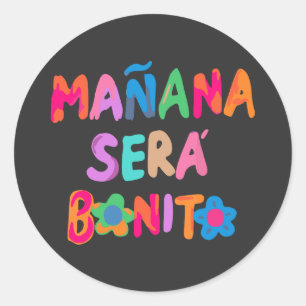 Colourful Vintage Karols Manana Sera Bonitos Lover Classic Round Sticker