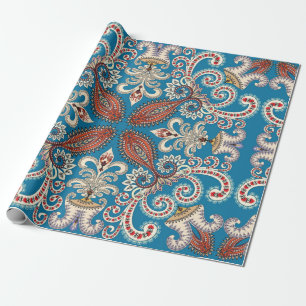 Colourful vintage mandala motifs seamless pattern wrapping paper