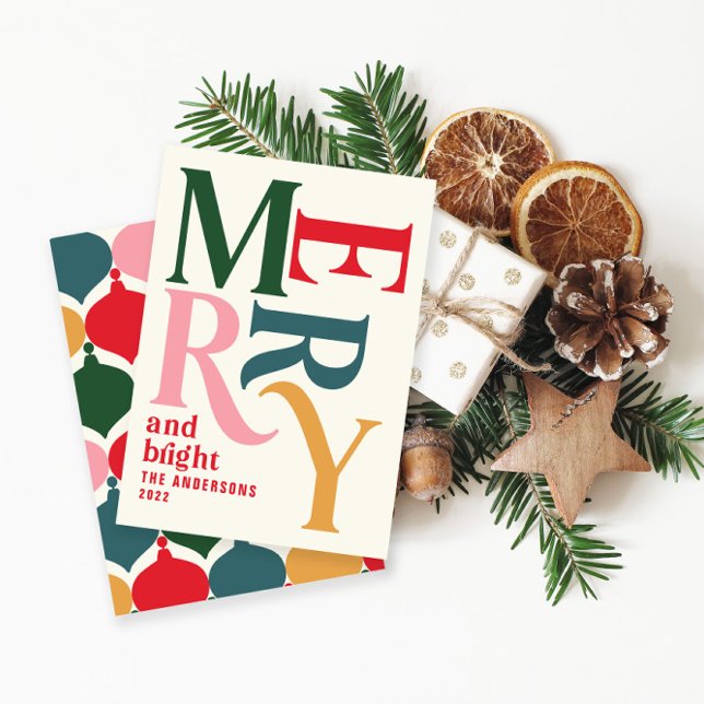 Colourful vintage merry chritsmas announcement (Creator Uploaded)