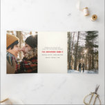 Colourful vintage merry chritsmas multi photo Tri-Fold holiday card<br><div class="desc">Colourful vintage graphic typography merry chritsmas multi photo card. Part of a bold fun holiday collection.</div>