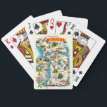 Colourful Vintage Michigan Map Playing Cards<br><div class="desc">A wonderful vintage,  colourfully illustrated postcard map of the State of Michigan we have repurposed on playing / poker cards.</div>