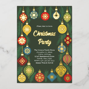 Colourful Vintage Ornament Christmas Party Holiday