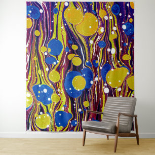Colourful Vintage paint pattern  Tapestry