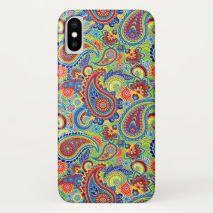 Colourful Vintage Paisley Pattern iPhone X Case