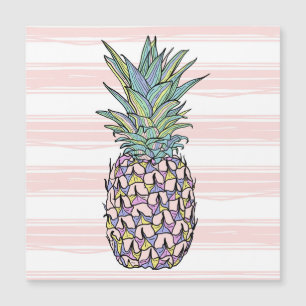Colourful vintage pineapple illustration.