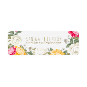 Colourful Vintage Roses Over White