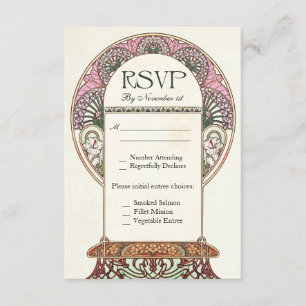 Colourful Vintage RSVP Wedding Cards I