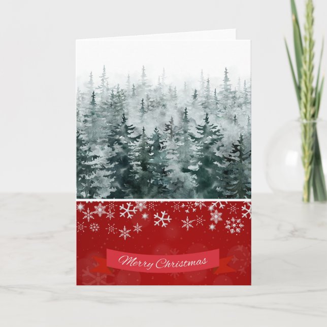 Colourful Vintage Rustic Merry Christmas Holiday  Card (Front)
