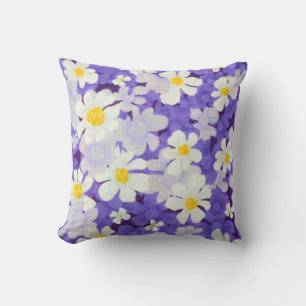 Colourful Vintage: Seamless Flower Pattern Cushion