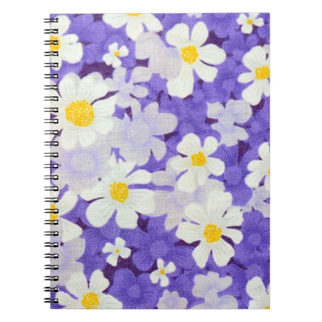 Colourful Vintage: Seamless Flower Pattern Notebook (Front)