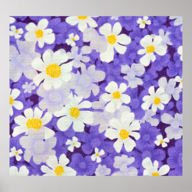 Colourful Vintage: Seamless Flower Pattern Poster (Front)