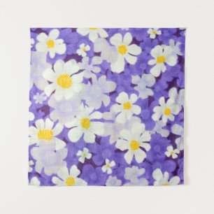 Colourful Vintage: Seamless Flower Pattern Tapestry