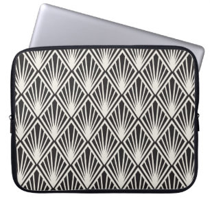 Colourful vintage seamless pattern with floral and laptop sleeve