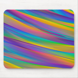 Colourful Vintage Spectrum Waves Mouse Pad