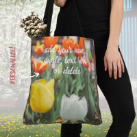 Colourful vintage style spring tulips