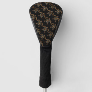 Colourful vintage turtle design golf head cover