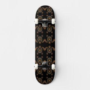 Colourful vintage turtle design skateboard