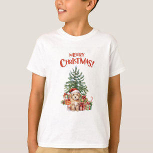Colourful Vintage Watercolor Merry Christmas  T-Shirt