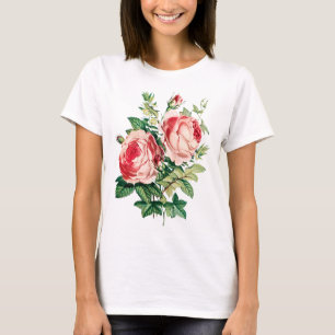 Colourful Vintage Watercolor Rose Flowers Bouquet T-Shirt