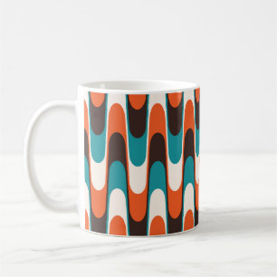 Colourful Vintage Waves: Mid Century Elegance. Coffee Mug