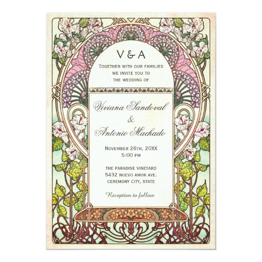 Vintage Prints Wedding Invitations 2