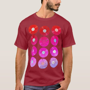 Colourful Vinyl Record Album LP DJ Music Graphic T-Shirt