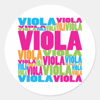 Colourful Viola Classic Round Sticker