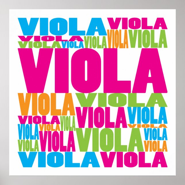 Colourful Viola Poster (Front)