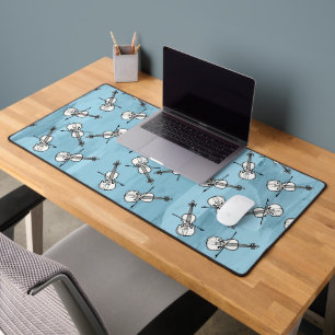 Colourful Violin Blocks Desk Mat
