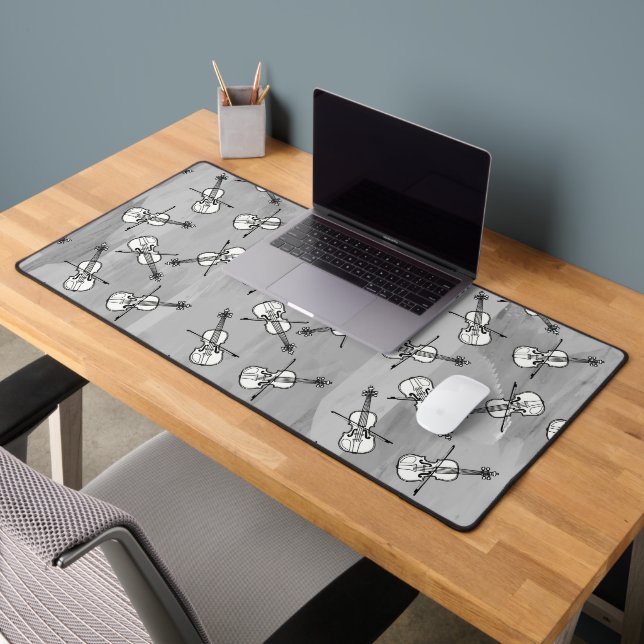 Colourful Violin Blocks Desk Mat (Office 2)