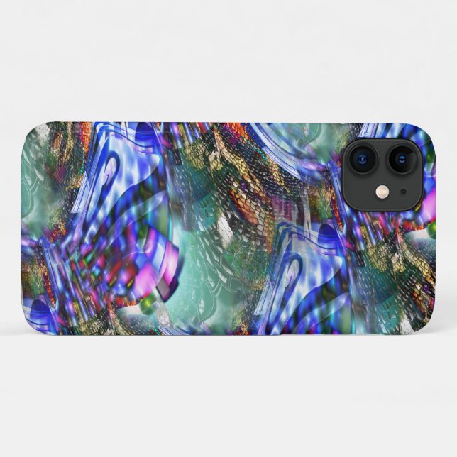 Colourful virtual image fluctuation over battleshi Case-Mate iPhone case (Back (Horizontal))