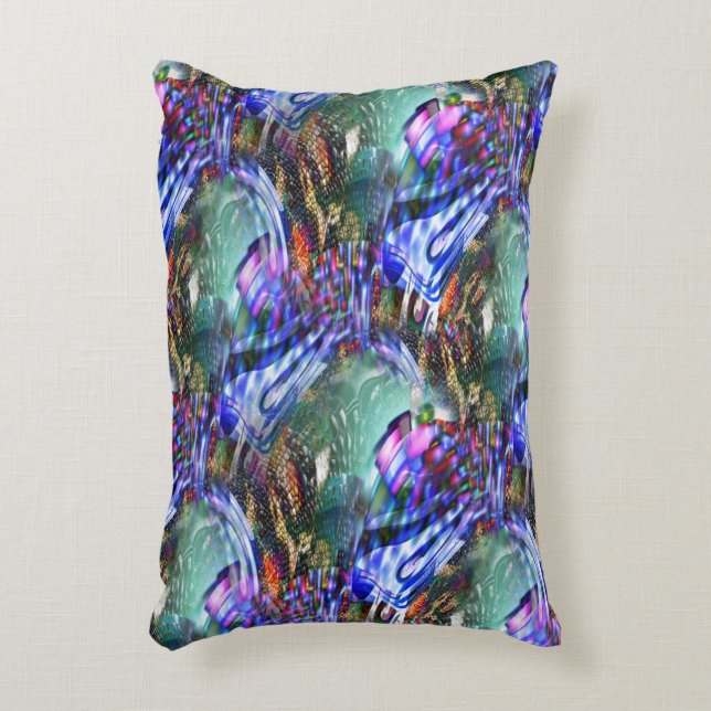 Colourful virtual image fluctuation over battleshi decorative cushion (Front(Vertical))