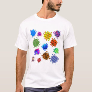 Colourful Virus Mutations Pattern T-Shirt
