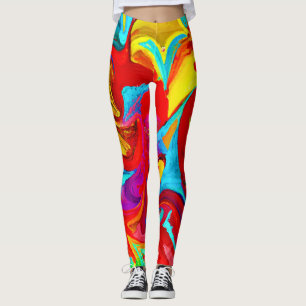 Colourful Vivid Abstract Pattern Leggings