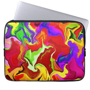 Colourful Vivid Abstractions Pattern Laptop Sleeve