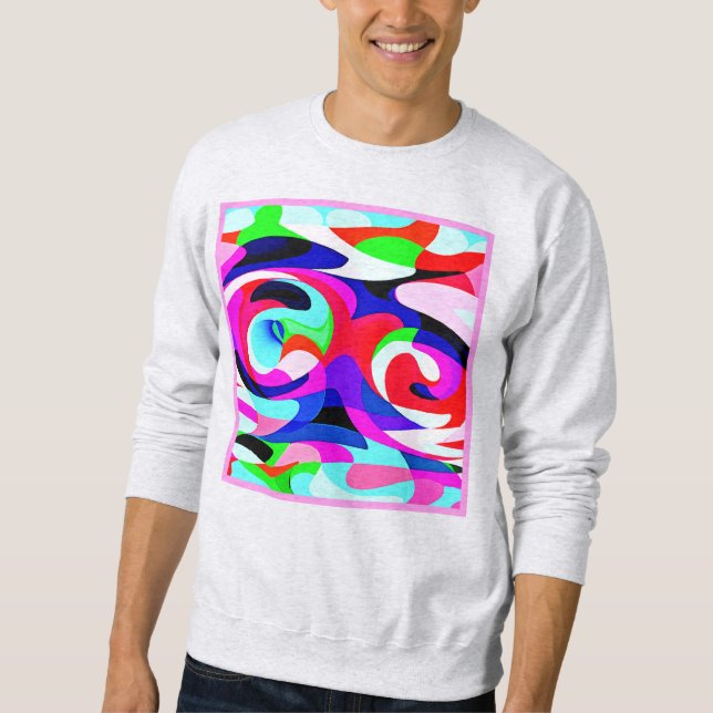 Colourful Vivid Abstractions Pattern Sweatshirt (Front)
