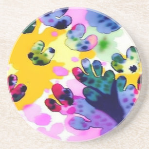 Colourful vivid design coaster