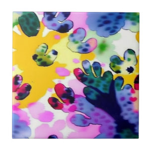 Colourful vivid design tile