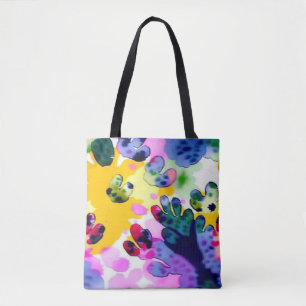 Colourful vivid design tote bag