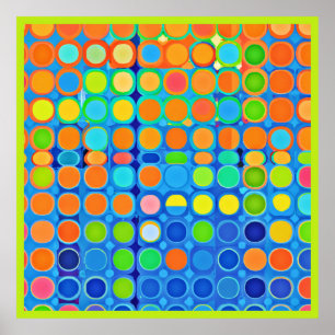 Colourful Vivid Elegance Stylish Pattern Poster