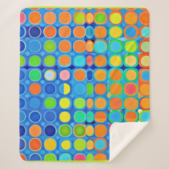 Colourful Vivid Elegance Stylish Pattern Sherpa Blanket (Front)