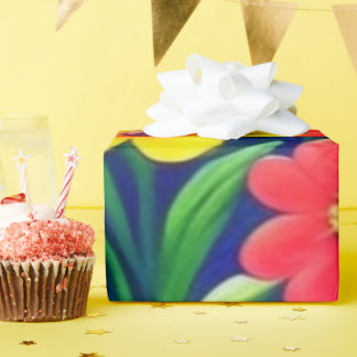 Colourful vivid flowers  Wrapping Paper