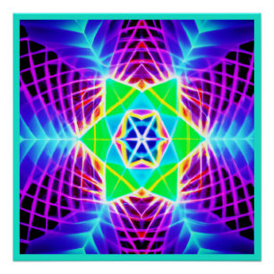 Colourful Vivid Pattern Poster