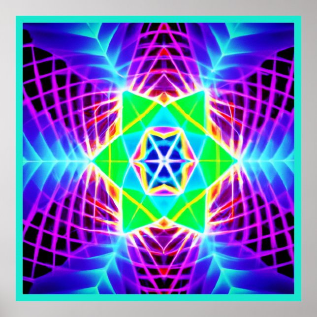 Colourful Vivid Pattern Poster (Front)