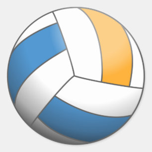 Colourful Volleyball Ball Classic Round Sticker