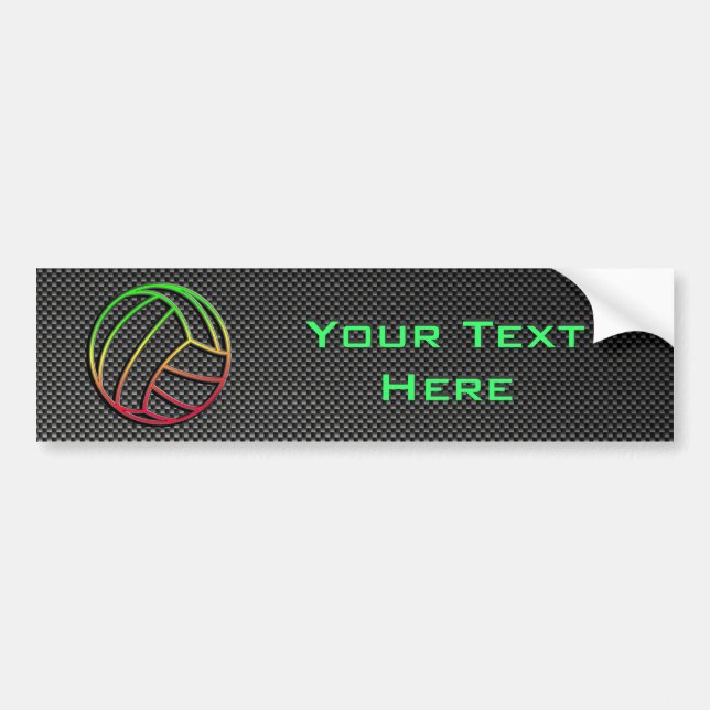 Colourful Volleyball Bumper Sticker (Front)